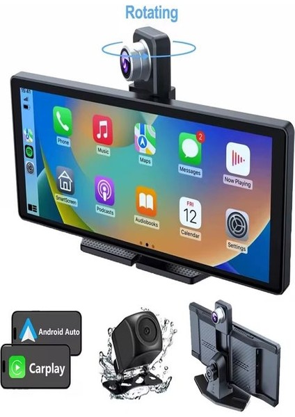 Wi-Fi Carplay Android 10.26" 4K Çift Kamera Fm Radyolu Araç Multimedya Ekranı Tak Çalıştır