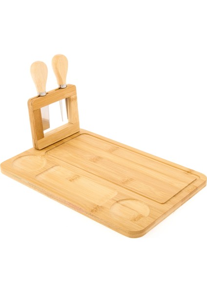Mıknatıslı Bambu Peynir Servis Tabağı - Kahverengi