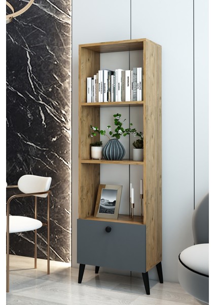 4 Raflı Kapaklı Modern Kitaplık -Ofis Dolabı – Fonksiyonel Depolama ve Düzenleme Ünitesi fiyatları