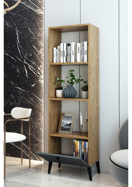 4 Raflı Kapaklı Modern Kitaplık -Ofis Dolabı – Fonksiyonel Depolama ve Düzenleme Ünitesi modelleri