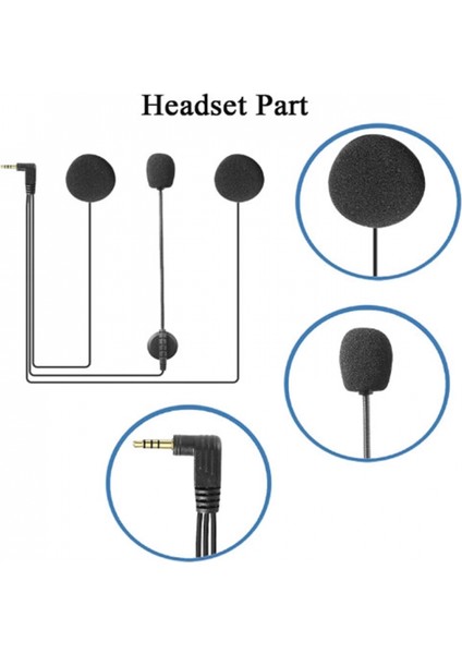 Jack Girişli 3.5mm Intercom Kulaklığı BT31,BT22,BT35 Uyumlu Motorsiklet Kask Yedek Mikrofon