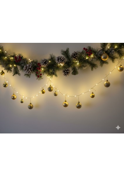 Yılbaşı Gold Toplar Şekilli Peri LED Işık modelleri