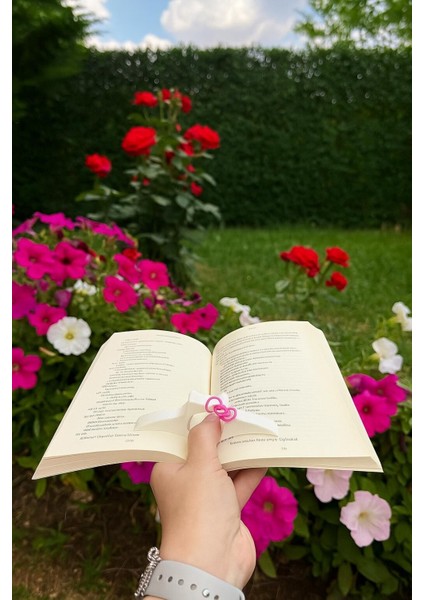 Kitap Ayracı - Sayfa Tutucu - Tek El Kitap Okuma Aparatı (Beyaz Kedi)