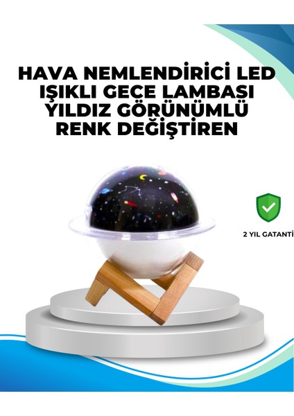 USB Bağlantılı Projektör Işıklı Taşınabilir Mini Hava Nemlendirici ve Aroma Difüzörü