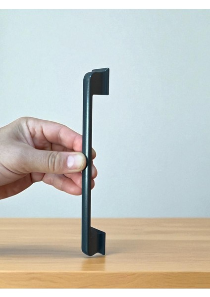 Beta Düz Antrasit Alüminyum Metal Lüks Modern Mobilya Çekmece Mutfak Dolabı Kulpu 160MM-192MM indirimleri
