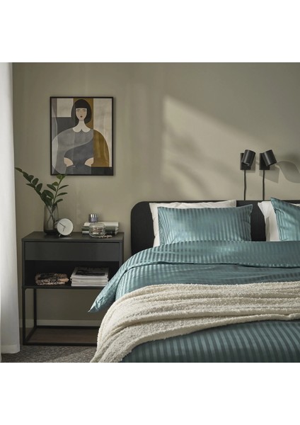 Nattjasmın Çift Kişilik Nevresim Seti Mavi Yeşil 240 x 220 / 50 x 60 cm fiyatları