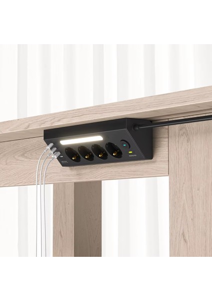 Çoklu Gece Lambalı Priz Yüksek Gerilim Korumalı 4'lü Priz 2xusb 2xtype-C Çıkışlı Grup Priz Çoğaltıcı indirimleri