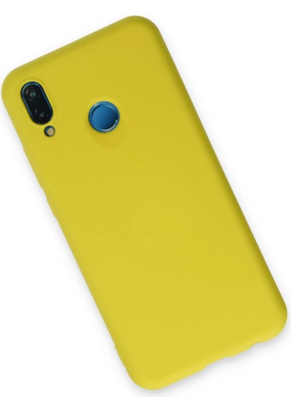 Bfs Huawei P20 Lite Kılıf Nano Içi Kadife Silikon - Sarı modelleri