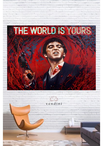 Scarface , Ikonik Tony Montana Duvar Örtüsü Duvar Halısı Wall Tapestry