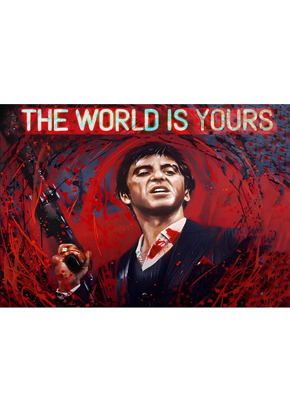 Scarface , Ikonik Tony Montana Duvar Örtüsü Duvar Halısı Wall Tapestry modelleri