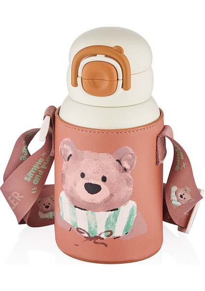 Çelik Termos Matara 520 ml D9241 Sevimli Ayı fiyatları