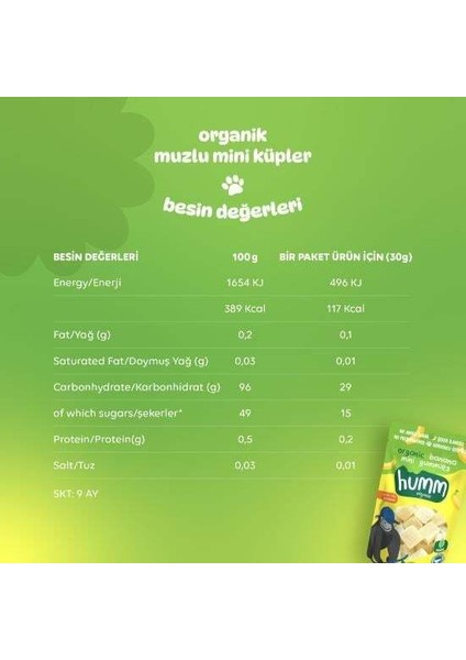 Nessiworld Humm Organik Muzlu Glutensiz Vegan Mini Küpler 30 gr indirimleri