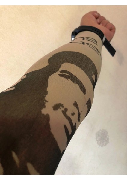 Çift Kol Giyilebilir Dövme Che Guavera Desenler Tattoo Sleeve