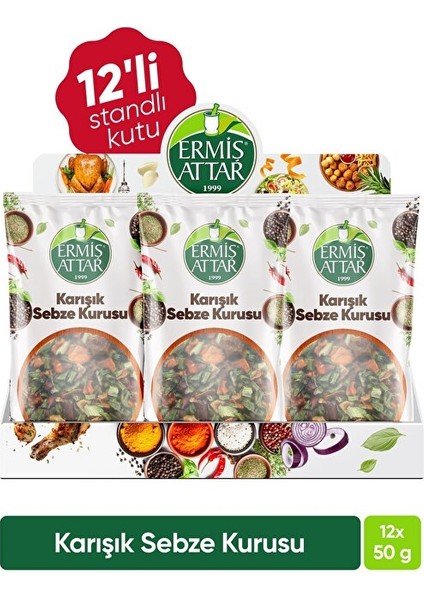 Karışık Sebze Kurusu 50 Gram 12'li Ermiş Attar