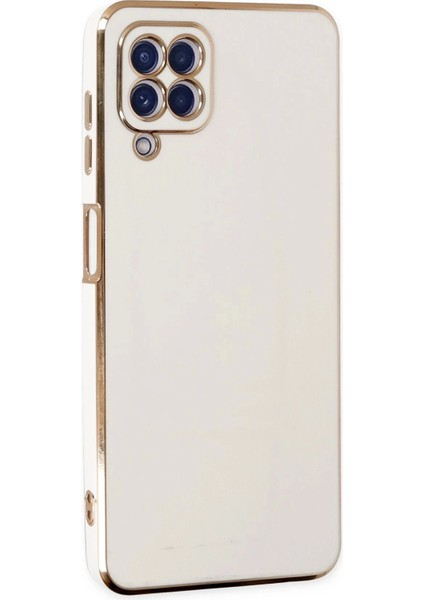 Bfs Samsung Galaxy A12 Kılıf Volet Silikon - Beyaz