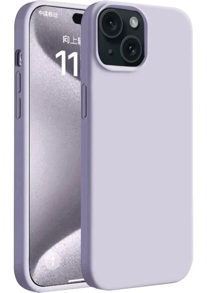Bfs iPhone 15 Plus Kılıf First Silikon - Lila