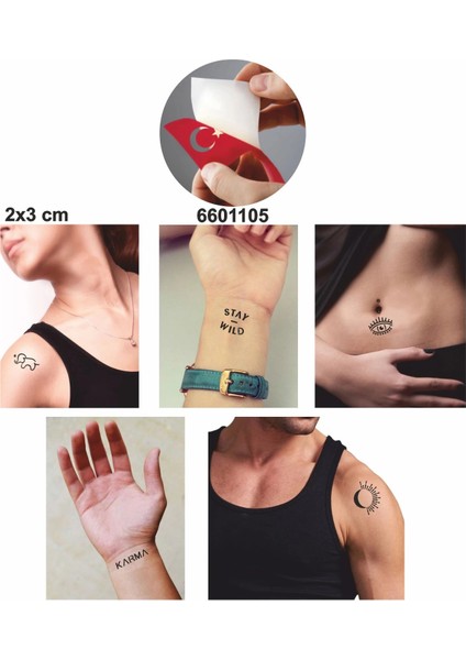 Minimal Desenler 30 Adet Minik Desen Geçici Dövme Şablonu fiyatları