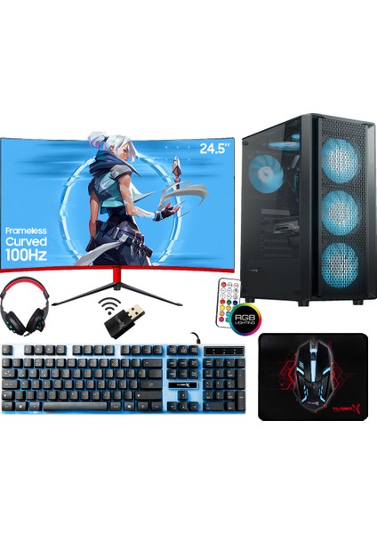 TX6607 I7 4770 32GB Ram 1tb SSD 8gb RX580 24.5 Inç Fhd 100Hz Oyun Hazır Sistem