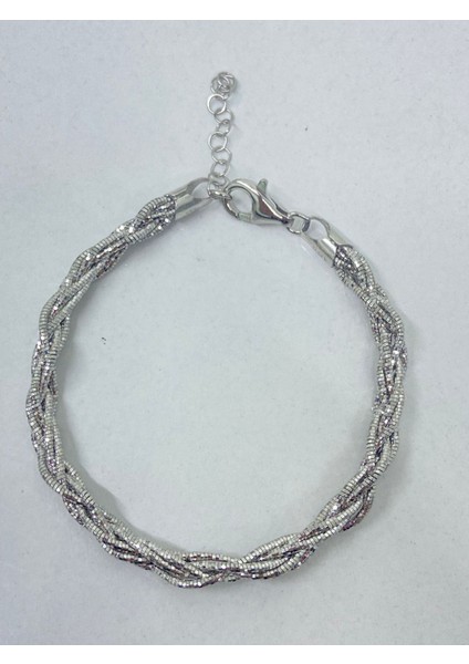 925 Ayar Gümüş Kalın Örgü Italyan Bileklik fiyatları