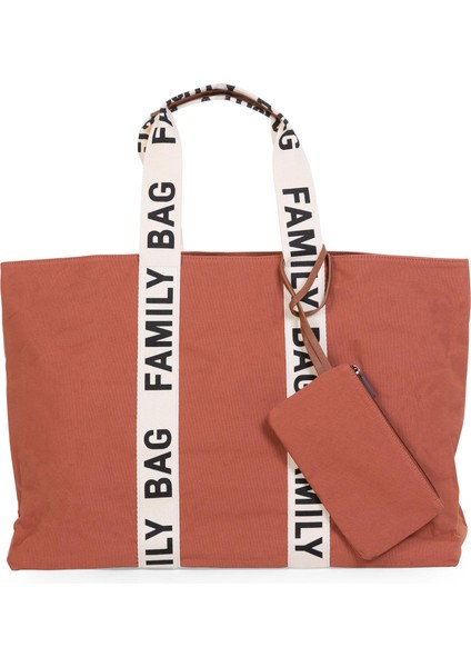 Family Bag Signature Kiremit Kanvas Anne Bebek Bakım Çantası fırsatları