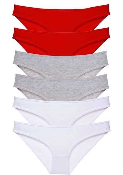 6 Adet Süper Eko Set Likralı Kadın Slip Külot 548