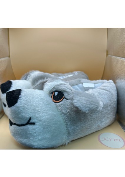 Sevimli Köpek Figürlü Peluş Panduf