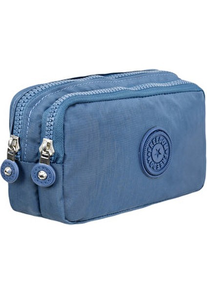 2'li Set Lüx Krinkıl Kumaş Lise ve Ortaokul Sırt Çantası + Kalemlik, Maymun Anahtarlık Hediyeli