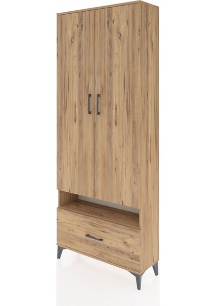 Arges Dolap 3 Raflı Tek Çekmeceli Tek Askılı 88X30X221 Çam-Çam modelleri