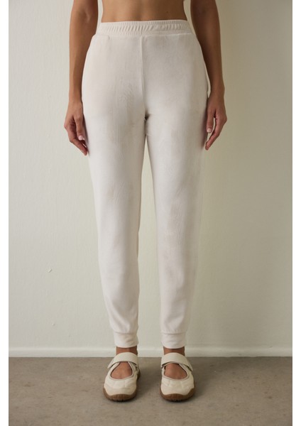 Bej Yumuşak Kadife Sıcak Tutan Termal Etkili Jogger Eşofman Altı fiyatları
