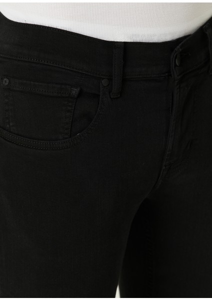 Modern Slimmy Tapered Siyah Jean Pantolon fırsatları