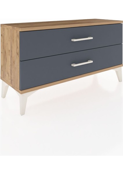 Arges Şifonyer 2 Çekmeceli 88X30X48 Çam-Antrasit fiyatları