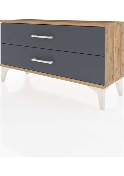 Arges Şifonyer 2 Çekmeceli 88X30X48 Çam-Antrasit modelleri