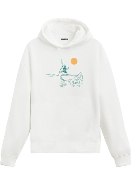 Güneşin Altında Sörf Tasarım Hoodie