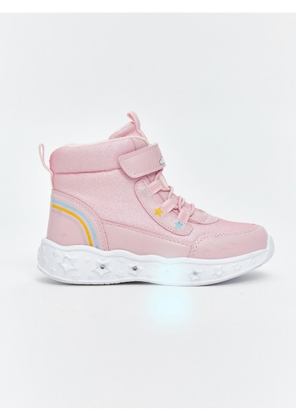 Yeni Sezon Bağcıklı ve Cırt Cırtlı Tabanı Işıklı Kız Bebek Bot