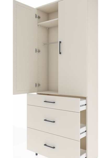 Arges Dolap 2 Raflı 3 Çekmeceli Tek Askılı 88X30X221 Aytaşı-Aytaşı indirimleri