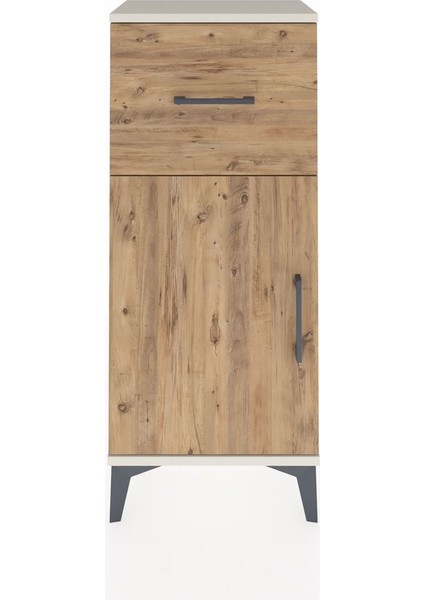 Arges Komodin Tek Raflı Tek Çekmeceli Tek Kapaklı 44X30X106 Aytaşı-Çam