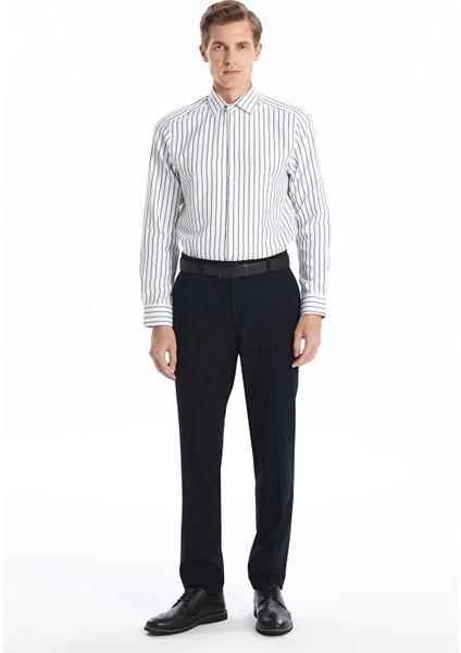 Yeni Sezon Slim Fit Uzun Kollu Çizgili Armürlü Erkek Gömlek fiyatları
