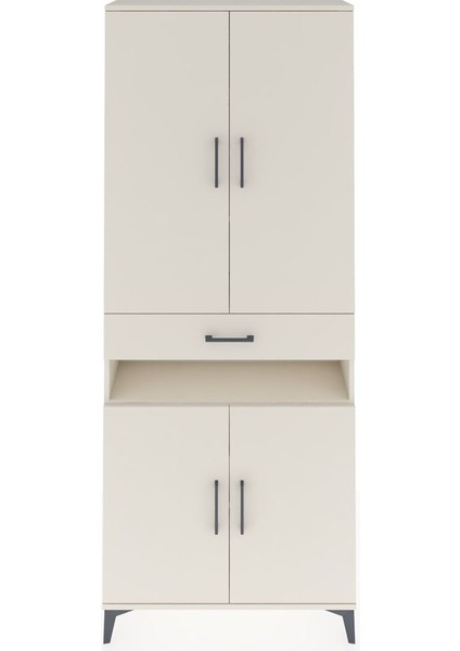 Arges Dolap 5 Raflı Tek Çekmeceli 4 Kapaklı 88X30X221 Aytaşı-Aytaşı