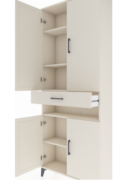 Arges Dolap 5 Raflı Tek Çekmeceli 4 Kapaklı 88X30X221 Aytaşı-Aytaşı indirimleri
