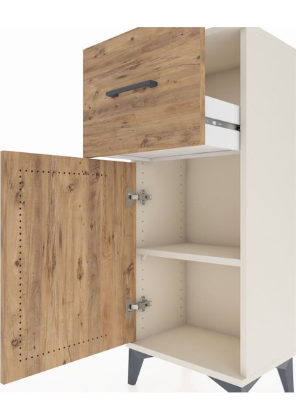 Arges Komodin Tek Raflı Tek Çekmeceli Tek Kapaklı 44X30X106 Aytaşı-Çam indirimleri