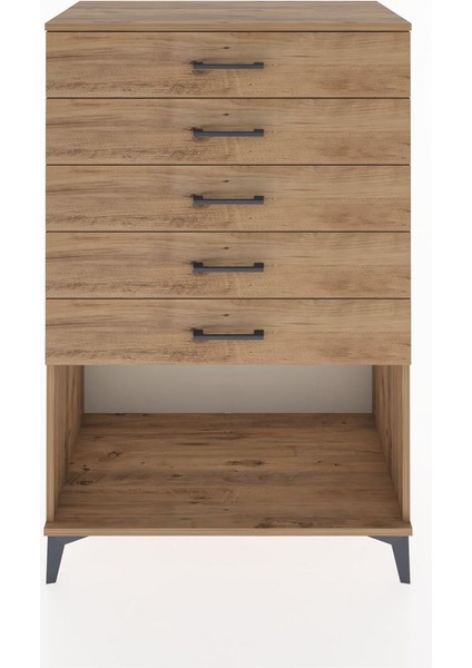 Hyperion Dolap 5 Çekmeceli 88X44X134 Çam-Çam