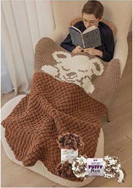 Puffy Renkli Yün İpi Polyester Malzeme Açık Sarı 5 Adet Hobi Projeleri İçin