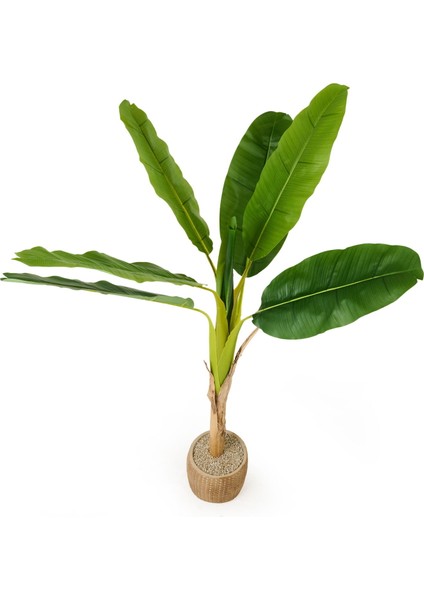 Hasır Efekt Saksıda Muz Ağacı - Renkli - 130 cm fiyatları