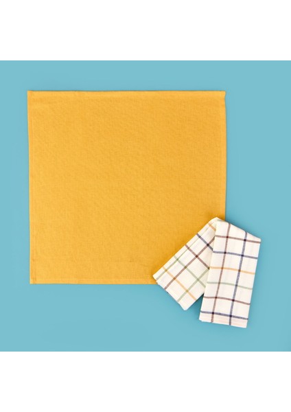 Umea 2'li Kurulama Bezi - Hardal - 45X45 cm