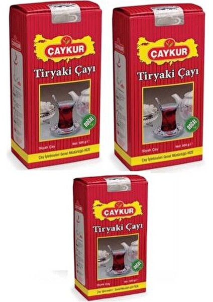 Tiryaki Siyah Dökme Çay 500 gr 3'lü Avantaj Paketi ile Zengin Aroma