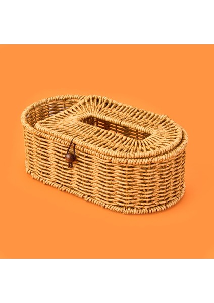 Star Bölmeli Dekoratif Peçetelik - Kahverengi