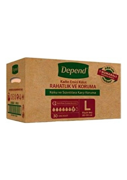 Kadın Emici Külot 30 Lu Büyük Boy Koku ve Sızıntılara Karşı Koruma