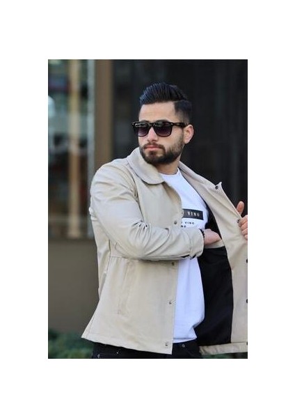 Erkek Krem Deri Ceket fırsatları