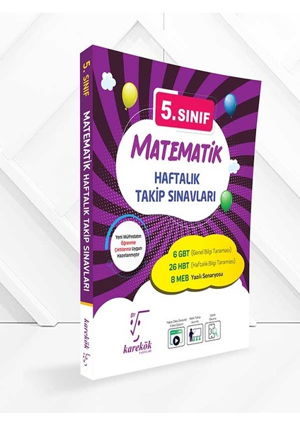 Karekök 5. Sınıf Matematik Haftalık Takip Sınavları Karekök Yayın