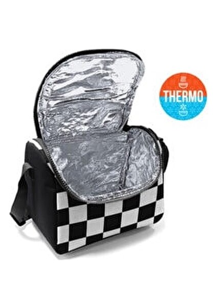 Coral High Kids Siyah - Beyaz Damalı Thermo Beslenme Çantası fiyatları